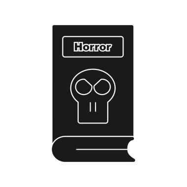 Korku Vektörü Satırı Glyph Simgesi Tasarımı