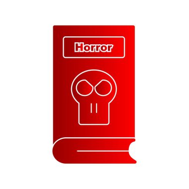 Korku Vektörü Glyph Gradyan Simgesi Tasarımı