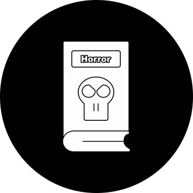  Korku Vektörü Satırı Glyph Ters Simge Tasarımı