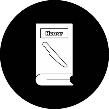 Korku Vektörü Satırı Glyph Ters Simge Tasarımı