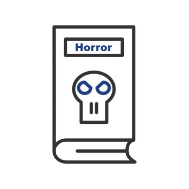  Korku Vektörü Satırı 2 Renk Simgesi Tasarımı