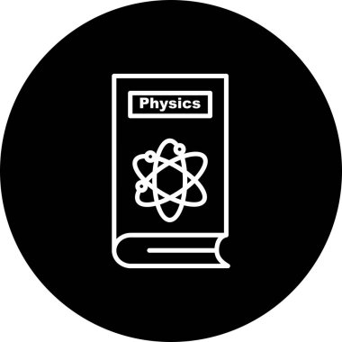 Fizik Vektör Satırı Tersine Döndürülmüş Simge Tasarımı