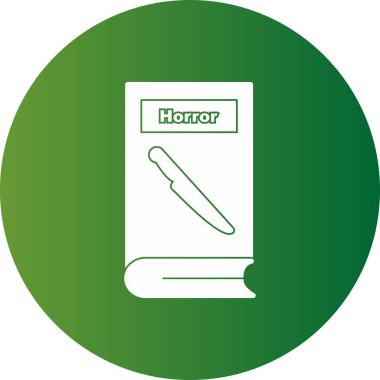 Korku Vektörü Kabartma Çemberi Gradyan Simgesi Tasarımı