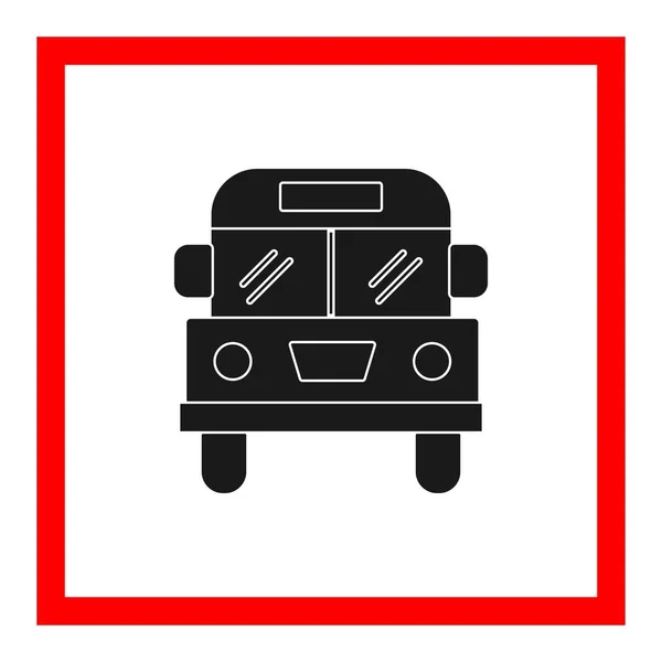 Bus Vector Glyph Sign Icon Desig — Stock Vector