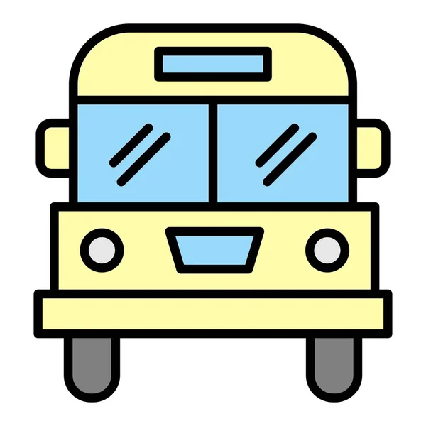 Bus Vector Line Filled Icon Desig — Stock Vector