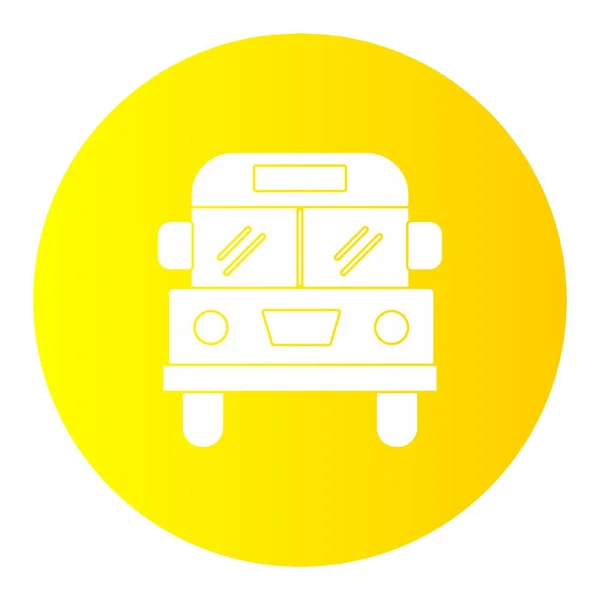 Bus Vector Glyph Circle Gradient Icon Desig — Stock Vector