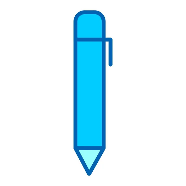Pen Vector Line Bluetone Icon Desig — Stockvector