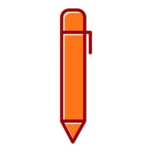 Pen Vector Filled Sliped Icon Desig — Stock Vector