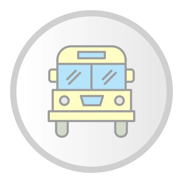 Bus Vector Filled Circle Icon Desig — Stock Vector