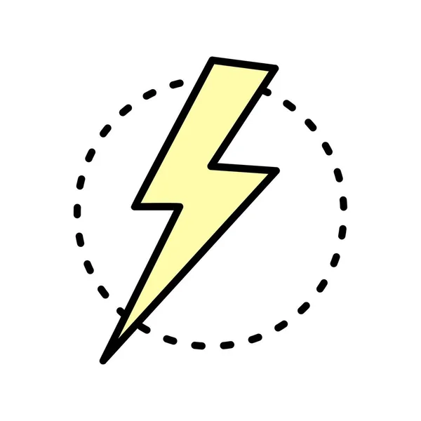 Electic Energy Vector Line Filled Icon Desig — Stock Vector
