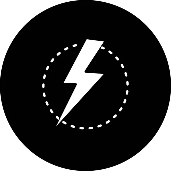 Electic Energy Vector Line Glyph Inverted Icon Desig — Stock Vector