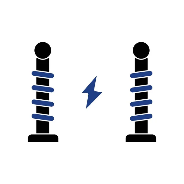 Spoel Tesla Vectorlijn Glyph Two Colour Icon Desig — Stockvector