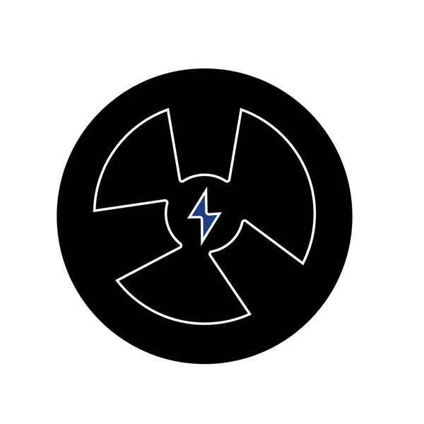 Neclear Energy Vector Line Glyph Two Colour Icon Desig — Stock Vector