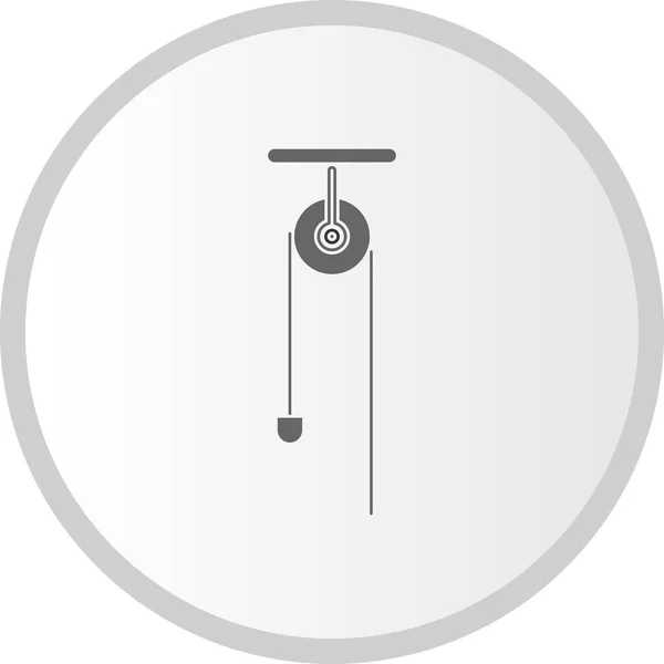 Pulley Vector Line Glyph Circle Icon Desig — Stock vektor