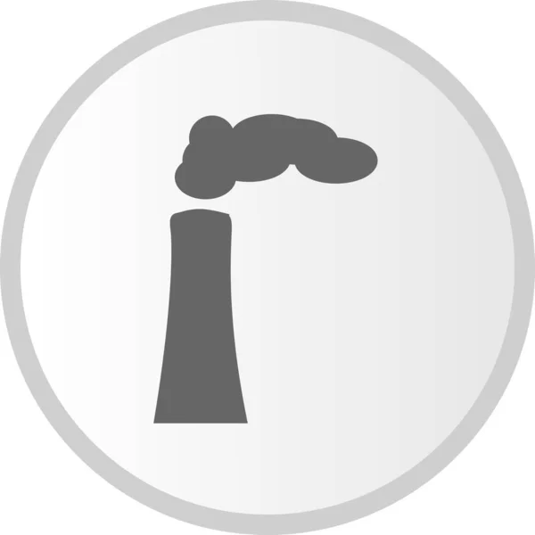 Vervuiling Vectorlijn Glyph Circle Icon Desig — Stockvector