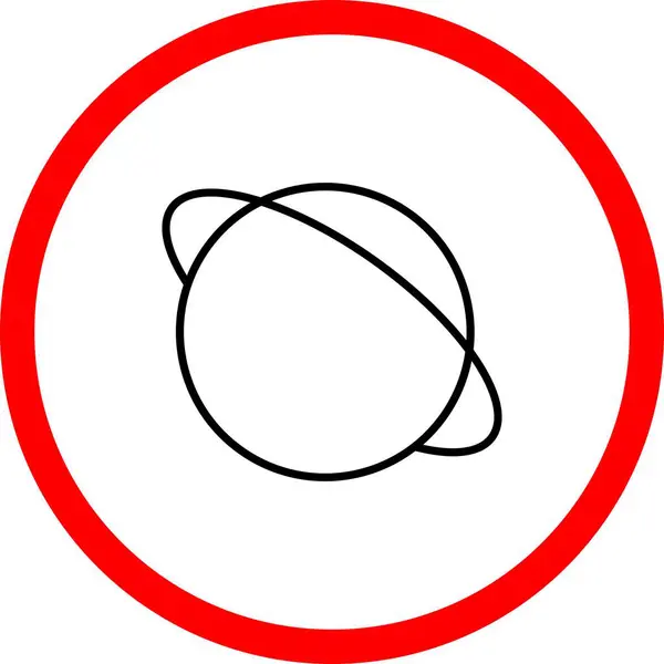 Astronomie Vektor Linienzeichen Kreis Icon Desig — Stockvektor