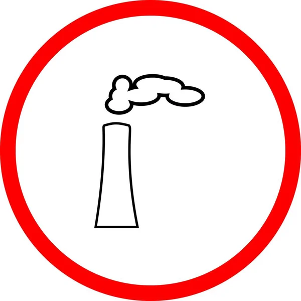 Знак Круга Векторных Линий Загрязнения — стоковый вектор