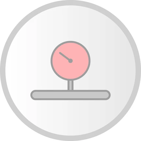 Gauge Vector Line Filled Circle Icon Desig — 스톡 벡터