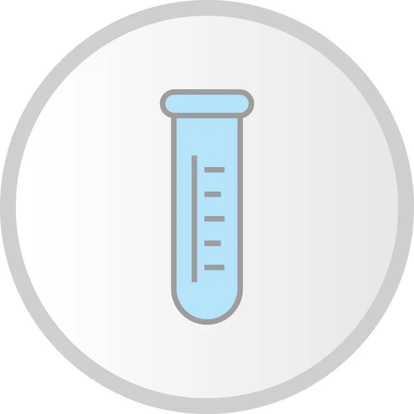 Тестова Трубка Векторна Лінія Заповнена Коло Піктограма Демонстрація — стоковий вектор
