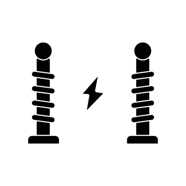 Spoel Tesla Vectorlijn Glyph Icon Desig — Stockvector