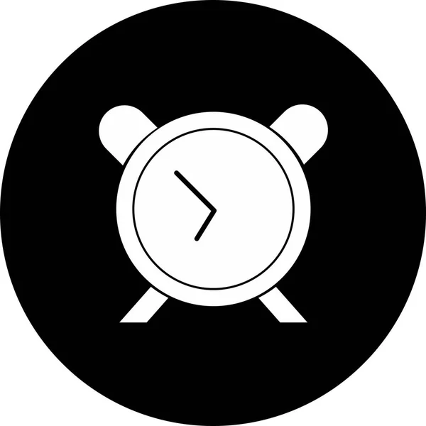 Alarm Clock Vector Glyph Inverted Icon Desig — 스톡 벡터