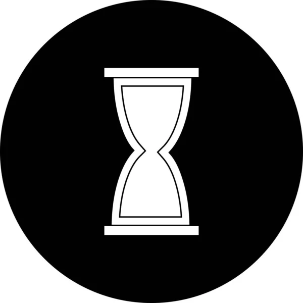 砂時計ベクトルグリフ反転アイコンデザイン — ストックベクタ