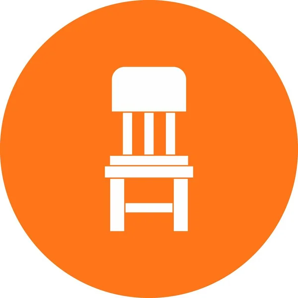 Kids Chair Vector Glyph Circle Multicolour Icon Desig — Stockový vektor