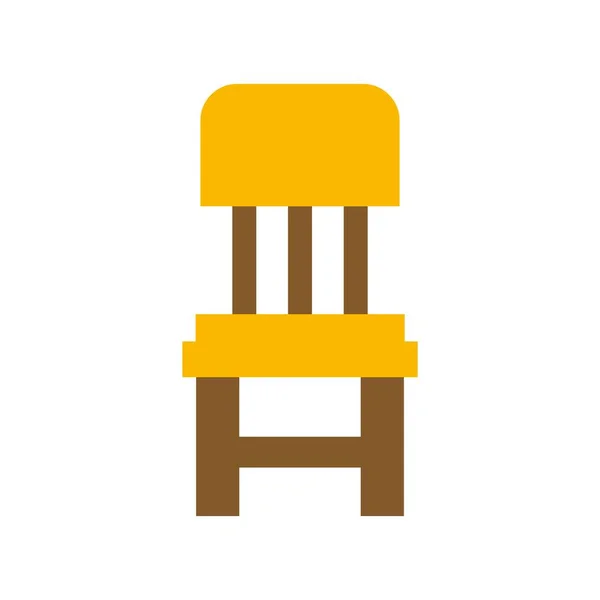 Crianças Cadeira Vector Flat Icon Desig —  Vetores de Stock
