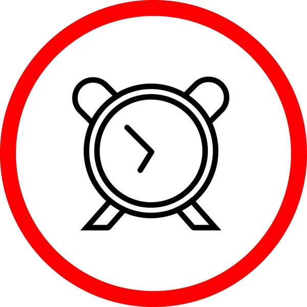 报警器时钟矢量线符号圈图标设计 — 图库矢量图片