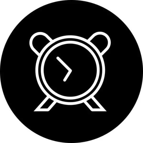 Clock Vector Line Inverted Icon Desig — 스톡 벡터