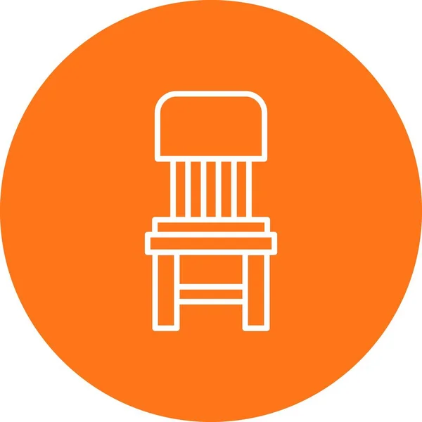 Kids Chair Vector Line Multicolour Icon Desig — Stockový vektor