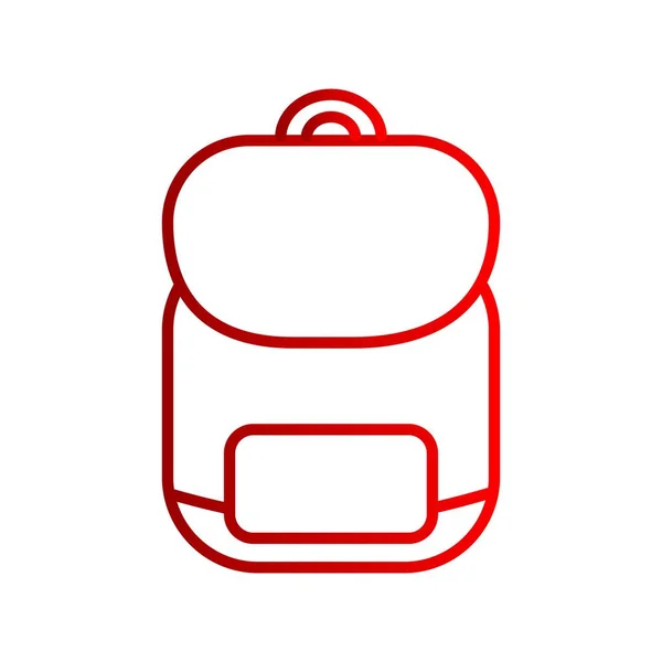 Rucksack Vector Line Gradient Icon Desig — Stockvektor