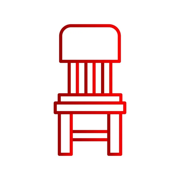 Kids Chair Vector Line Gradient Icon Desig — Stockový vektor