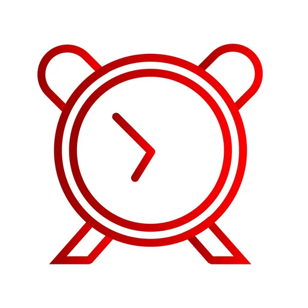 Alarm Clock Vector Line Gradient Icon Desig — 스톡 벡터