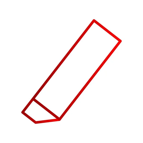 Eraser Vector Line Gradient Icon Desig — Stock Vector