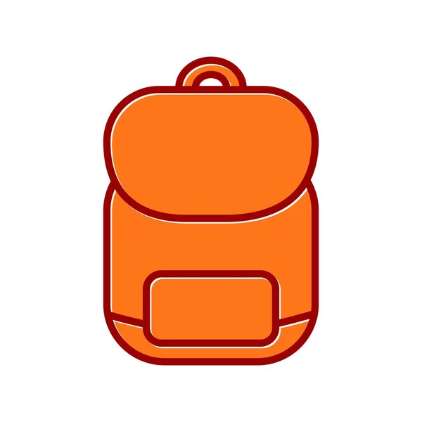 Mochila Vector Línea Llena Resbaló Icono Diseño — Archivo Imágenes Vectoriales