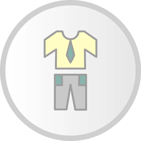 Παιδικό Uniform Vector Line Filled Circle Icon Desig — Διανυσματικό Αρχείο