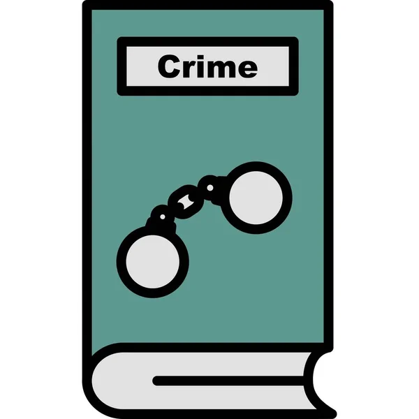 Crime Vector Line Füllte Icon Design — Stockvektor