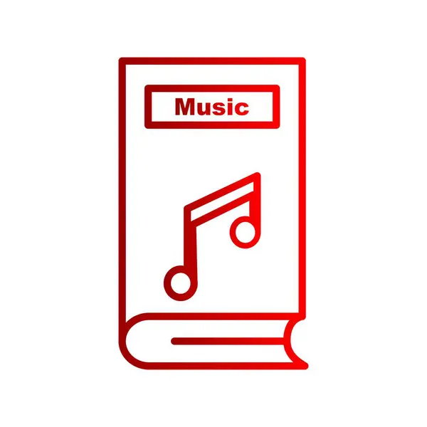 Musik Vector Line Gradient Icon Desig — Stockvektor