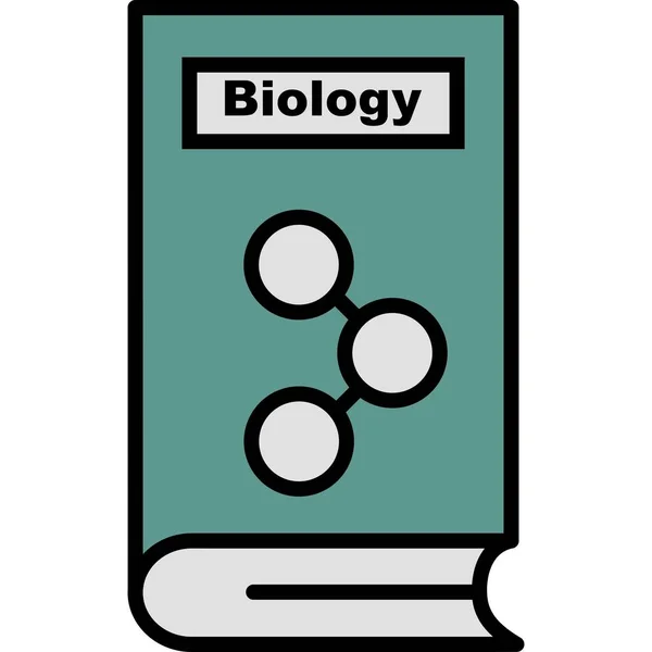 Ikona Vyplněná Vektorová Linie Biologie Desig — Stockový vektor