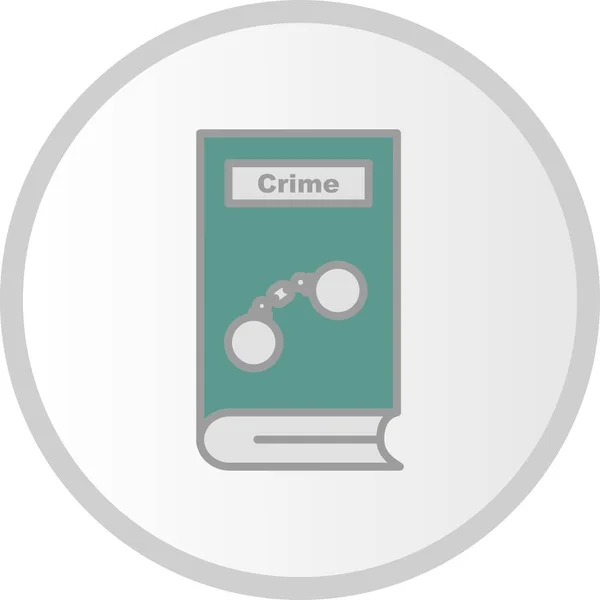Crime Vector Line Erfüllt Kreis Icon Design — Stockvektor