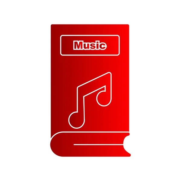 Musik Vector Glyph Gradient Icon Desig — Stockvektor