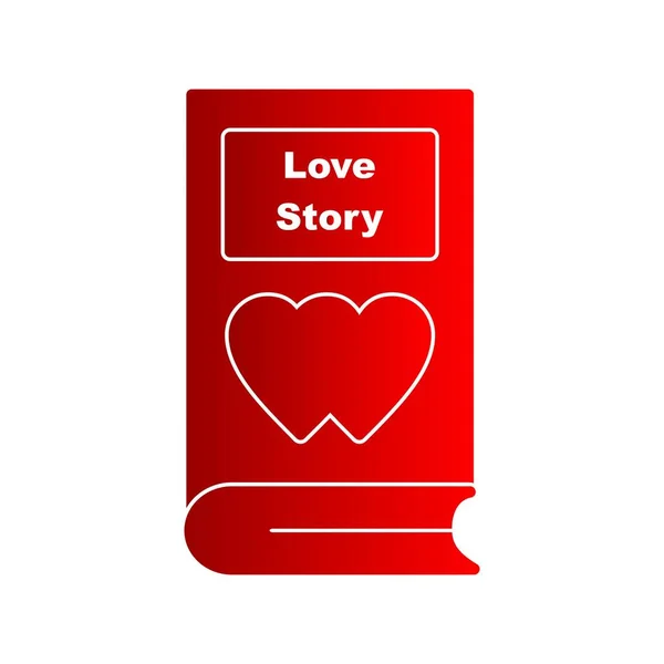 Love Story Vector Gradient Icon Desig — 스톡 벡터