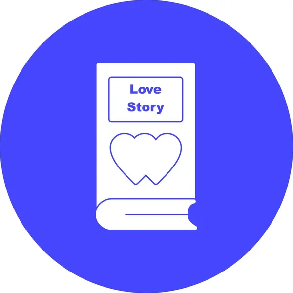 Love Story Vector Glyph Circle Multicolour Icon Desig — 스톡 벡터