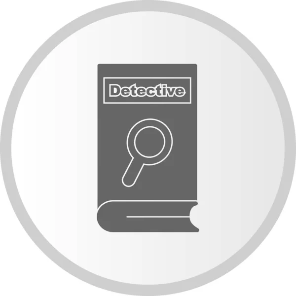 Detective Vector Glyph Circle Icon Desig — Vector de stock