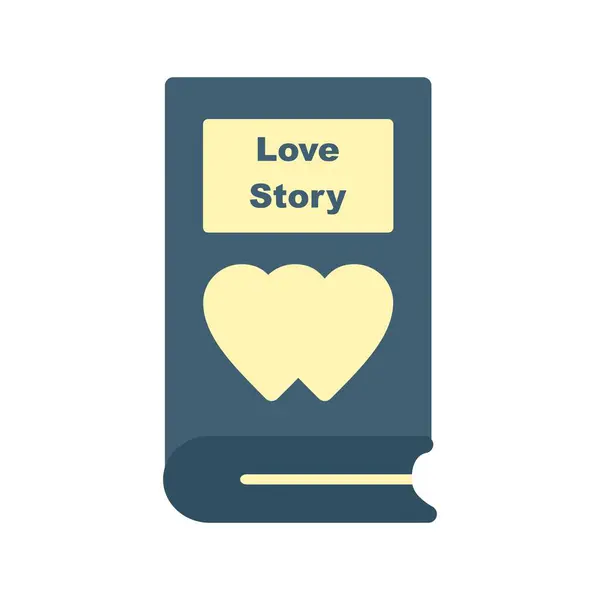 Love Story Vector Flat Icon Desig — 스톡 벡터