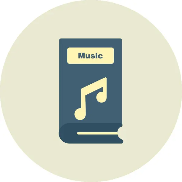 Music Vector Flat Circle Icon Desig — Stock Vector