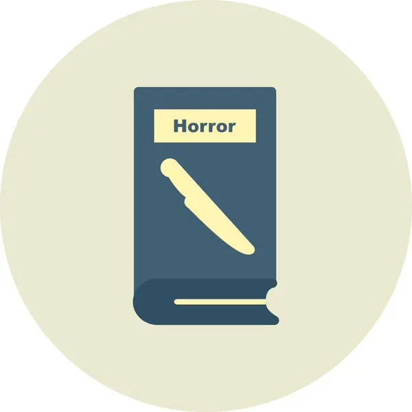 Horror Vektor Flat Circle Icon Desig — Stockvektor