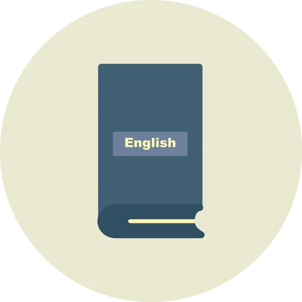 Englisch Vector Flat Circle Icon Desig — Stockvektor