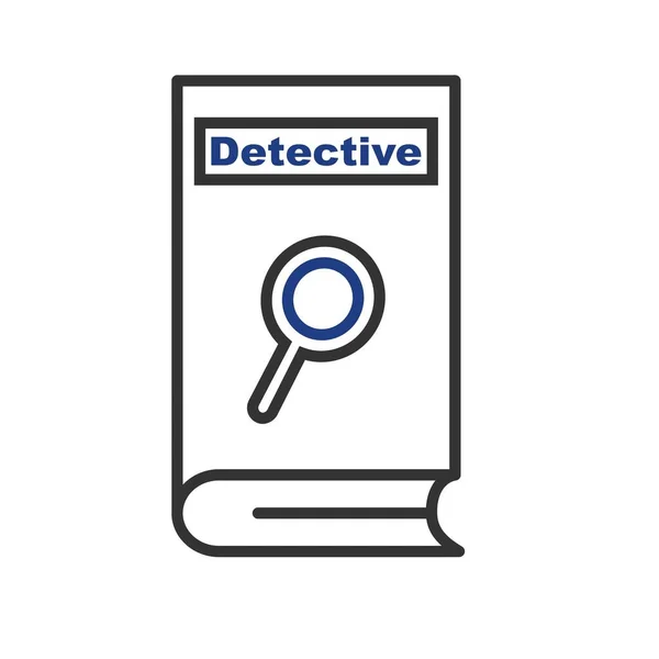 Detective Vector Line Two Colour Icon Desig — Stockvektor